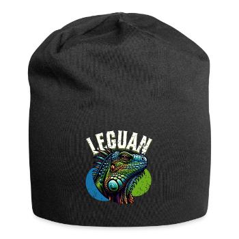 Leguan - Jersey-Beanie - Schwarz - Vorne