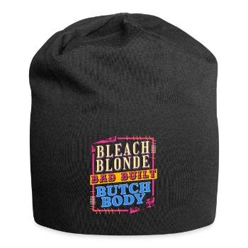 Retro design: beach blonde, poorly built – - Jersey Beanie - black - Front