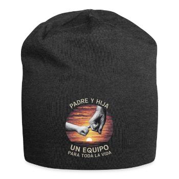 Father And Daughter A Team For Life Sunset - Jersey Beanie - charcoal grey - Front