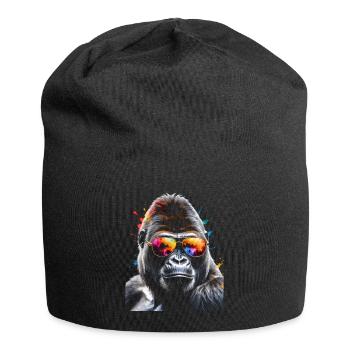 Lunettes de soleil Gorilla Monkey Colorful Animal Design Print - Bonnet en jersey - noir - Devant