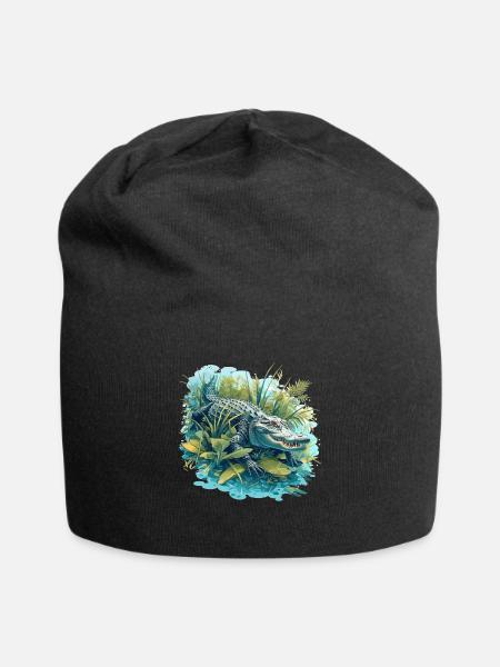 Alligatoren Alligator - Jersey-Beanie - Schwarz