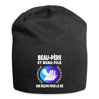 beau-père et beau-fils beau-papa père - Bonnet en jersey - noir - Devant