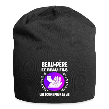 Schwiegervater und Stiefsohn Hand-Papa Vintage handgefertigt - Jersey-Beanie - Schwarz - Vorne