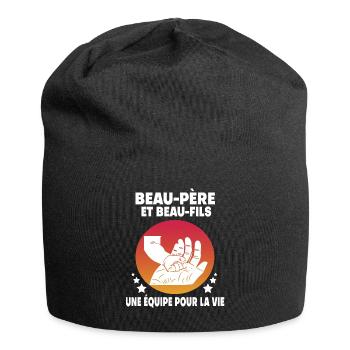 Father-in-law and stepson hand dad - Jersey Beanie - black - Front