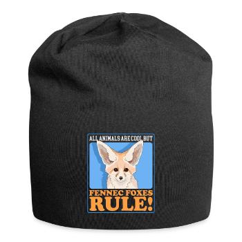 Fennek Wüstenfüchse Fuchs Geschenk - Jersey-Beanie - Schwarz - Vorne