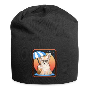 Fennec Renards du désert Renard Cadeaux - Bonnet en jersey - noir - Devant