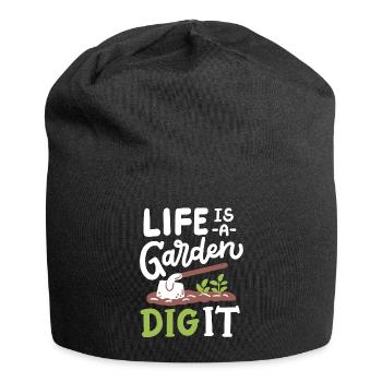 Garten Gartenarbeit - Jersey-Beanie - Schwarz - Vorne