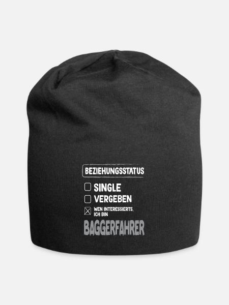 Baggerfahrer Beziehungsstatus Baggerfahrer Bagger - Jersey-Beanie - Schwarz