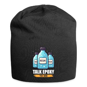 Funny epoxy resin saying - Jersey Beanie - black - Front