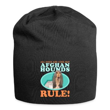 Lévrier afghan chien propriétaire de chien cadeau - Bonnet en jersey - noir - Devant
