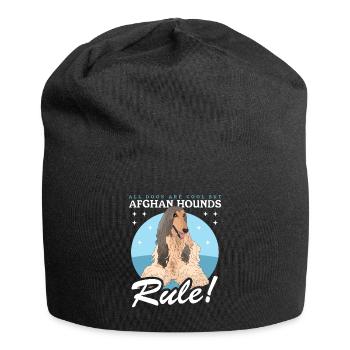 Cadeau de propriétaire de chien lévrier afghan - Bonnet en jersey - noir - Devant