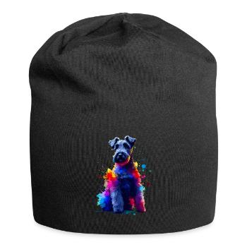 Bunte Splash Art Kerry Blue Terrier Terrier - Jersey-Beanie - Schwarz - Vorne