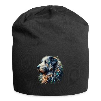 Polygone Art Komondor Chien de berger hongrois Komondors - Bonnet en jersey - noir - Devant
