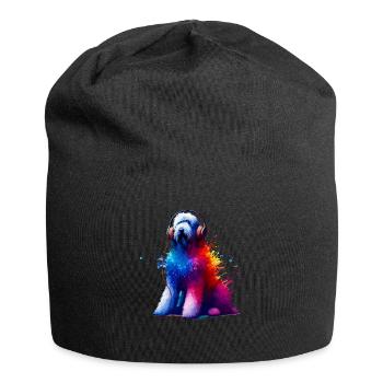 Splash Art Headphones Komondor Chien de berger hongrois - Bonnet en jersey - noir - Devant