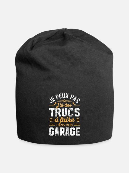 Papa Bricoleur Humour J'peux Pas Cadeau Garage - Bonnet en jersey - noir