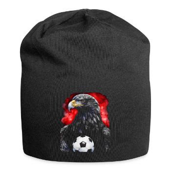 Adler Fußball Bunt Österreich Tier Design Print - Jersey-Beanie - Schwarz - Vorne