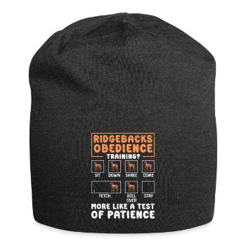 RIDGEBACK'S OBEDIENCE TRAINING Fun - Jersey Beanie - charcoal grey - Front