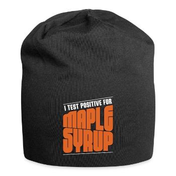 I Test Positive Maple Syrup Tapping Maple Leaf - Jersey Beanie - black - Front