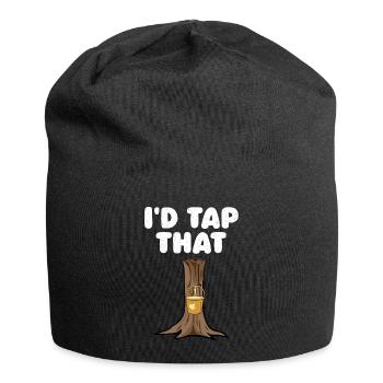 I'd Tap That Tree Maple Tapping Tree Maple Leaf - Jersey Beanie - black - Front