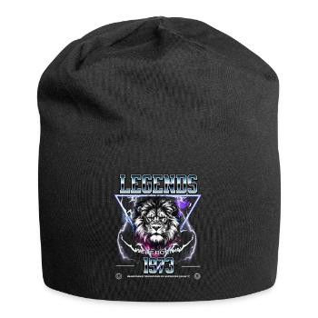 1973 Geburtstag Geburtsjahr Löwe - Jersey-Beanie - Schwarz - Vorne