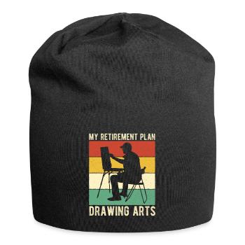 Artiste Peintre Graphique Mon Plan de Retraite Dessin - Bonnet en jersey - noir - Devant