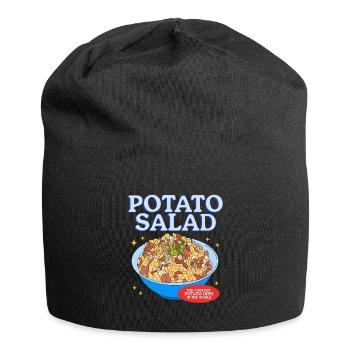 Salade de pommes de terre Härdöpfelsalat Cadeau - Bonnet en jersey - noir - Devant
