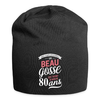 Un Beau Gosse De 80 Ans Cadeau Anniversaire Drôle - Bonnet en jersey - noir - Devant