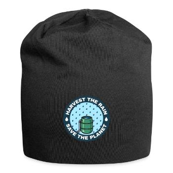 Harvest The Rain Regenwasseraufbereitung - Jersey-Beanie - Schwarz - Vorne