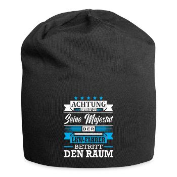 Achtung Seine Majestät Der LKW-Fahrer Spruch - Jersey-Beanie - Schwarz - Vorne