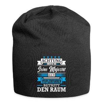 Achtung Seine Majestät Der Staplerfahrer Spruch - Jersey-Beanie - Schwarz - Vorne