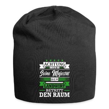 Achtung Seine Majestät Der Landwirt Bauer - Jersey-Beanie - Schwarz - Vorne