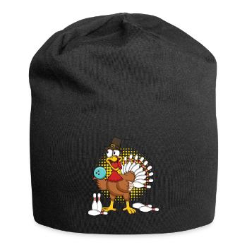 Quilles de dinde de Thanksgiving fraîches - Bonnet en jersey - noir - Devant