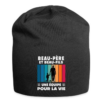 Step-Dad Stepdad Stepson Father's Day - Jersey Beanie - black - Front