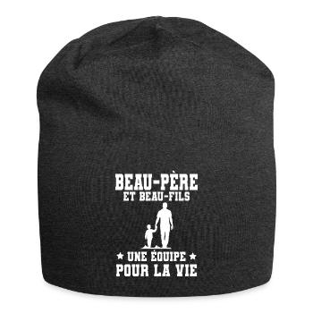 Step-Dad Stepdad Stepson Team for Life - Jersey Beanie - charcoal grey - Front
