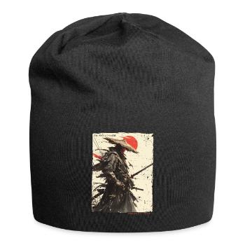 Samurai Fighter - Japanese Ukiyo-e Artwork - Jersey Beanie - black - Front