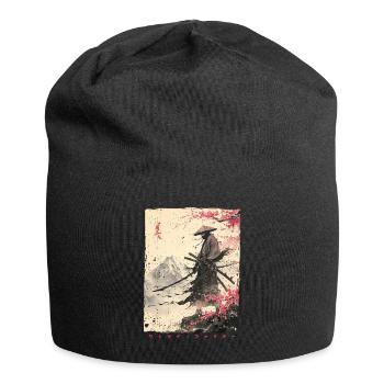 Samurai Fighter - Japanese Ukiyo-e Artwork - Jersey Beanie - black - Front