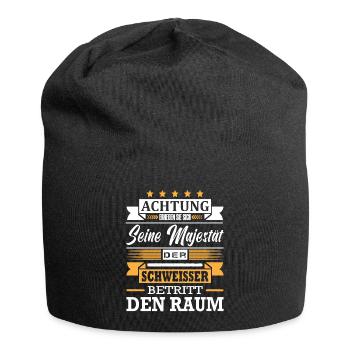 Achtung Seine Majestät Der Schweisser Metallbau - Jersey-Beanie - Schwarz - Vorne