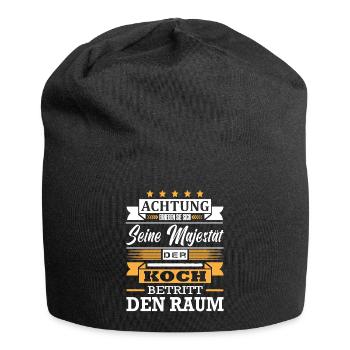 Achtung Seine Majestät Der Koch Betritt Den Raum - Jersey-Beanie - Schwarz - Vorne