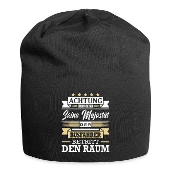 Achtung Seine Majestät Der Busfahrer Bus Fernbus - Jersey-Beanie - Schwarz - Vorne
