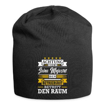Achtung Seine Majestät Der Betriebsrat Spruch - Jersey-Beanie - Schwarz - Vorne