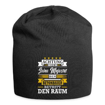Achtung Seine Majestät Der Betonbauer Meister - Jersey-Beanie - Schwarz - Vorne