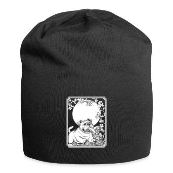 Bulldogge Japan Cherry Blossom Moon - Jersey-Beanie - Schwarz - Vorne