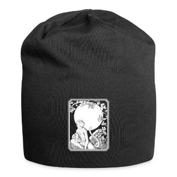 Affe Japan Cherry Blossom Moon - Jersey-Beanie - Schwarz - Vorne