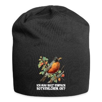 Robin Rotkehlchen - Jersey-Beanie - Schwarz - Vorne