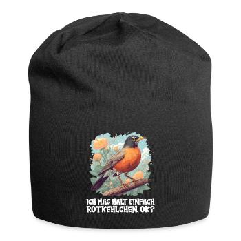 Robin Rotkehlchen - Jersey-Beanie - Schwarz - Vorne