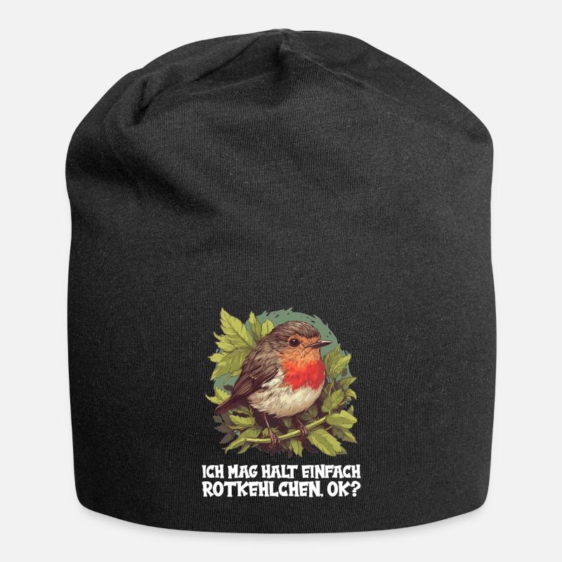 Robin Rotkehlchen - Jersey-Beanie - Schwarz