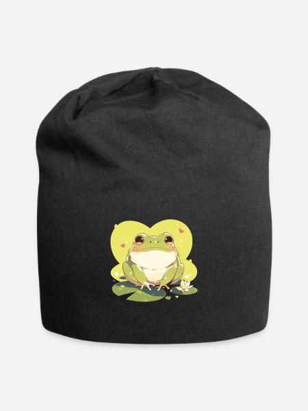 Toad Kröten Kröte - Jersey-Beanie - Schwarz
