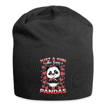 Funny Panda Animal Just A Girl Who Loves Pandas - Jersey Beanie - black - Front