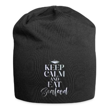 Seafood Lover Gift - Jersey-Beanie - Schwarz - Vorne