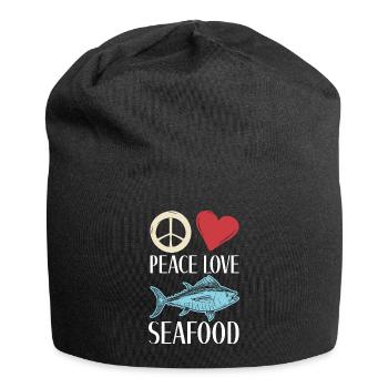 Seafood Lover Gift - Jersey-Beanie - Schwarz - Vorne